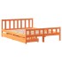 Cama sin colchón madera maciza de pino marrón cera 160x200