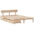 Estructura de cama sin colchón madera maciza de pino 140x190