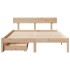 Estructura de cama sin colchón madera maciza de pino 140x190