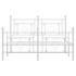 Estructura cama metal cabecero y pie de cama blanco 140x190