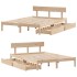 Estructura de cama sin colchón madera maciza de pino 140x190