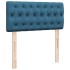 Cama box spring con colchón terciopelo azul oscuro 80x200