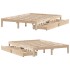 Estructura de cama con cajones madera maciza de pino 160x200