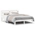 Estructura de cama con cabecero sin colchón blanco 140x190