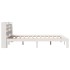 Estructura de cama con cabecero sin colchón blanco 140x190