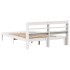 Estructura de cama con cabecero sin colchón blanco 140x190