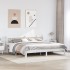 Estructura de cama con cabecero sin colchón blanco 180x200