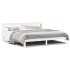 Estructura de cama con cabecero sin colchón blanco 180x200