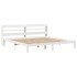 Estructura de cama con cabecero sin colchón blanco 180x200