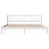 Estructura de cama con cabecero sin colchón blanco 180x200