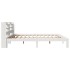 Estructura de cama con cabecero sin colchón blanco 180x200