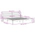 Estructura de cama con cabecero sin colchón blanco 180x200