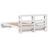 Estructura de cama con cabecero sin colchón blanco 140x190