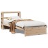 Estructura de cama con cabecero madera maciza pino 90x190