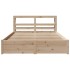 Estructura de cama con cabecero madera de pino blanco