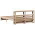 Estructura de cama con cabecero madera de pino blanco