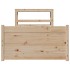 Estructura de cama con cabecero madera maciza pino 75x190