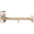 Estructura de cama con cabecero madera maciza pino 75x190