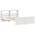 Estructura de cama con cabecero sin colchón blanco 160x200