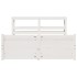 Estructura de cama con cabecero sin colchón blanco 160x200