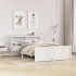 Estructura de cama con cabecero madera de pino blanco