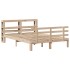 Estructura de cama con cabecero madera de pino blanco