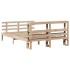 Estructura de cama con cabecero madera de pino blanco