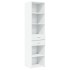 Armario estrecho madera de ingeniería blanco 45x42,5x225