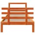 Estructura cama con cabecero madera pino marrón cera 90x190