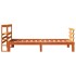 Estructura cama con cabecero madera pino marrón cera 90x190