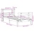 Estructura cama con cabecero madera pino marrón cera 100x200