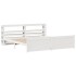Estructura de cama con cabecero sin colchón blanco 200x200