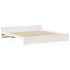 Estructura de cama con cabecero sin colchón blanco 200x200