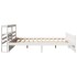 Estructura de cama con cabecero sin colchón blanco 200x200