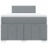 Cama box spring con colchón tela gris claro 120x200