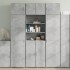 Armario de madera de ingeniería gris hormigón 70x42,5x225