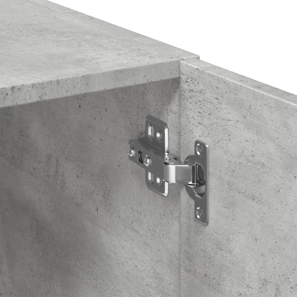 Armario de madera de ingeniería gris hormigón 70x42,5x225