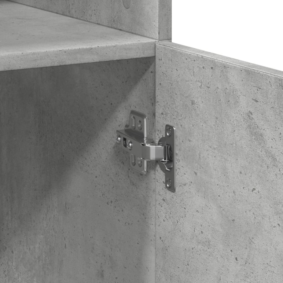 Armario de madera de ingeniería gris hormigón 70x42,5x225