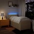 Cama box spring con colchón tela color crema 80x200
