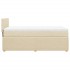 Cama box spring con colchón tela color crema 80x200