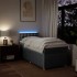 Cama box spring con colchón tela gris claro 80x200