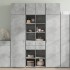 Armario de madera de ingeniería gris hormigón 70x42,5x225
