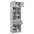 Armario de madera de ingeniería gris hormigón 70x42,5x225
