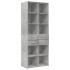 Armario de madera de ingeniería gris hormigón 70x42,5x225