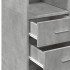 Armario de madera de ingeniería gris hormigón 70x42,5x225