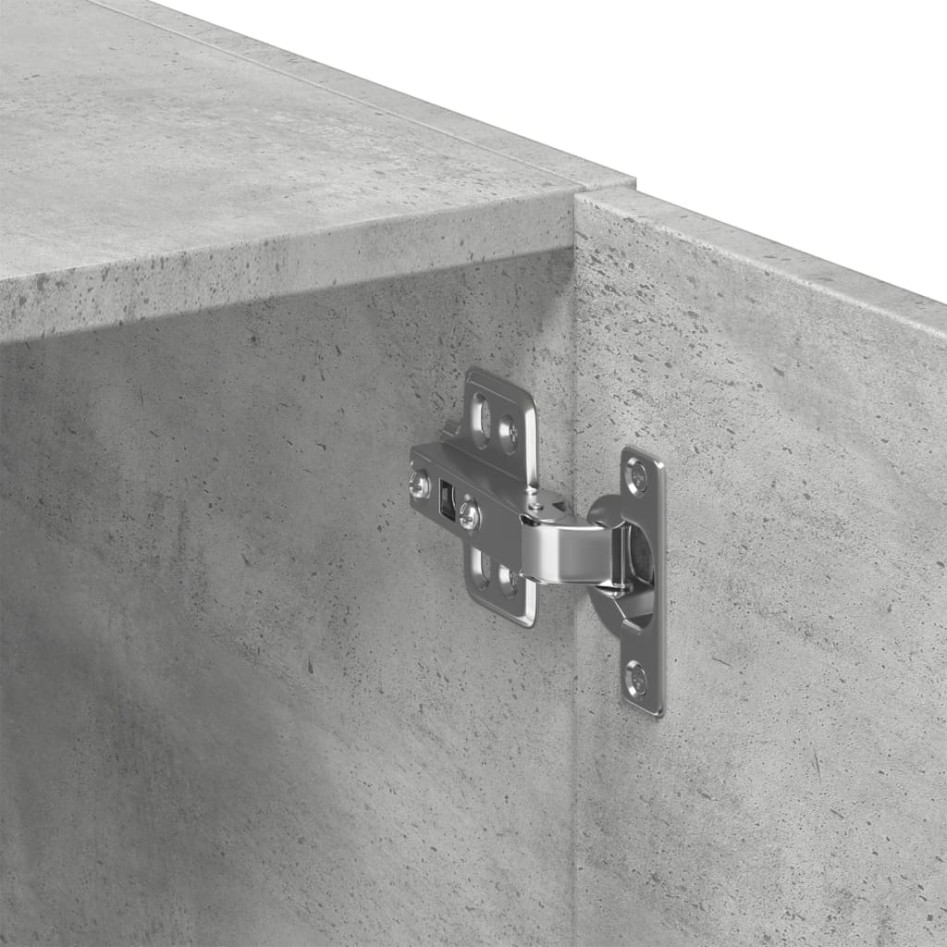 Armario de madera de ingeniería gris hormigón 70x42,5x225