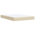 Cama box spring con colchón tela color crema 140x200