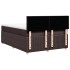 Cama box spring con colchón tela marrón oscuro 140x200