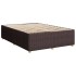 Cama box spring con colchón tela marrón oscuro 140x200