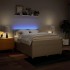 Cama box spring con colchón tela color crema 160x200
